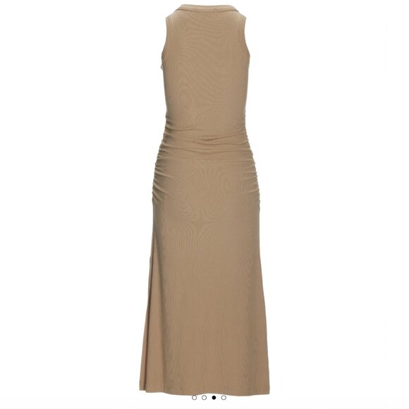 Chain Detail Scoop Neck Ribbed Midi Dress - Picture 3 of 4